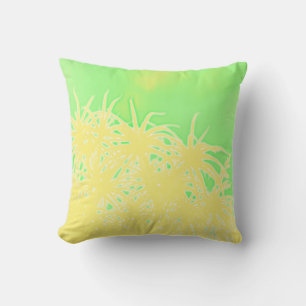 Stylised Palm Trees Abstract Art Pastel Tropical Cushion