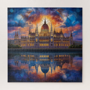 Stylised Parliament Building in Budapest Jigsaw Puzzle