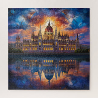 Stylised Parliament Building in Budapest Jigsaw Puzzle
