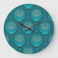 Stylised Peacock Feathers Blue Tile