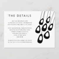Stylised Peacock Wedding Invitation Enclosure Card