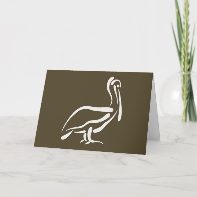 Stylised Pelican Card (Front)