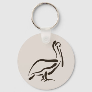 Stylised Pelican Key Ring