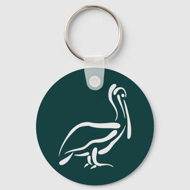 Stylised Pelican Key Ring (Front)