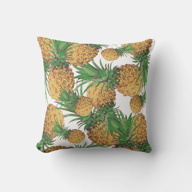 Stylised Pineapples Pattern Cushion Pillow (Front)