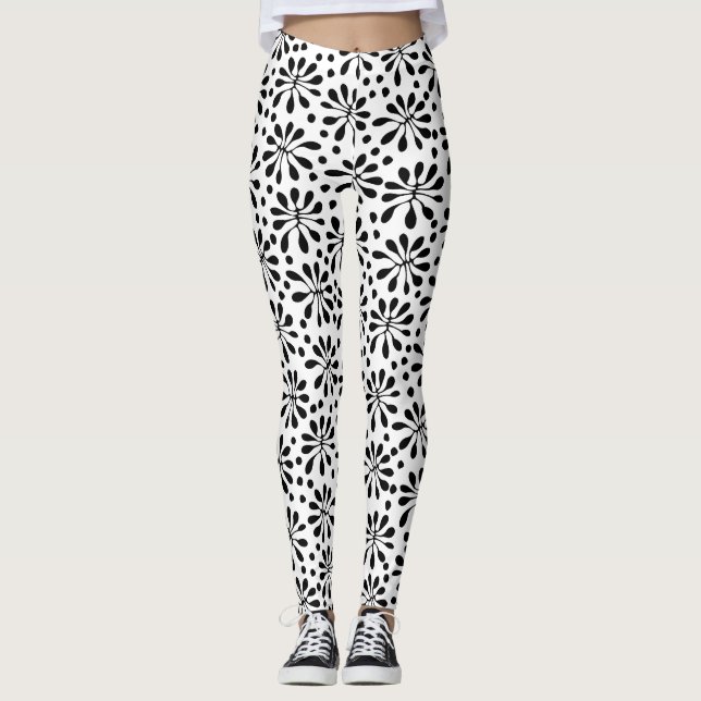 Stylised Plant Pattern 020818 Leggings (Front)