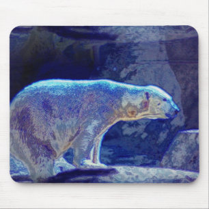 Stylised Polar Bear Mouse Mat