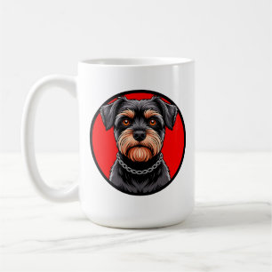 Stylised Portrait of a Black Terrier Coffee Mug