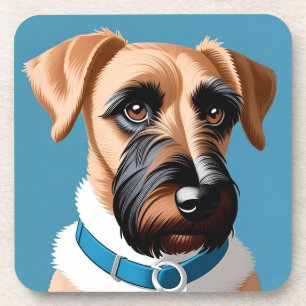 Stylised Portrait of a Terrier Dog Coaster