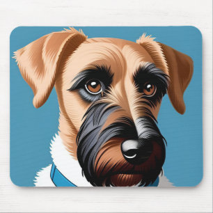 Stylised Portrait of a Terrier Dog Mouse Mat