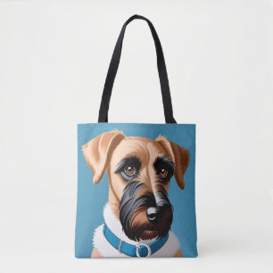Stylised Portrait of a Terrier Dog Tote Bag