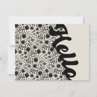 Stylised Protea Floral Millefleur Hello Greeting