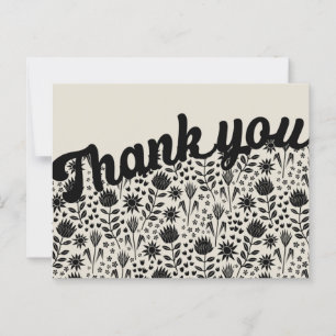 Stylised Protea Floral Millefleur Thank You Postcard