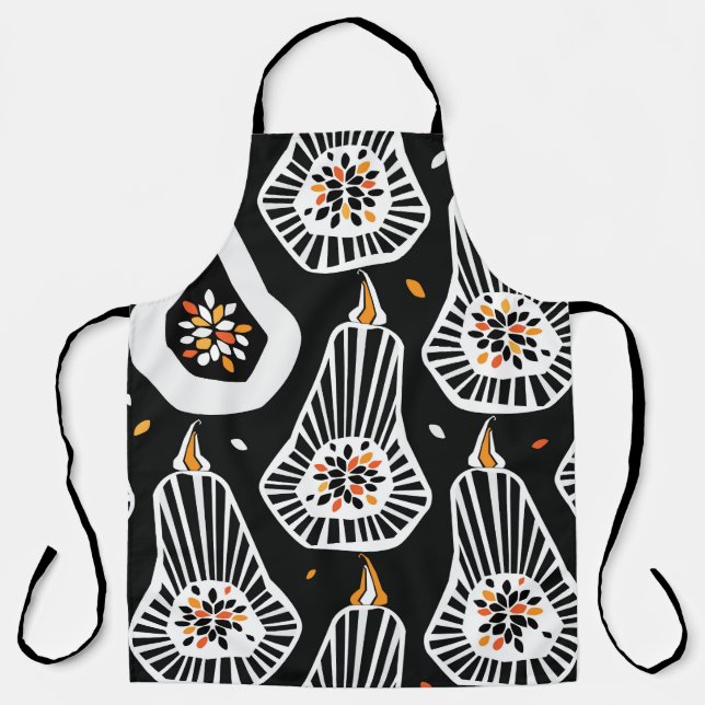 Stylised Pumpkins Seeds: Seamless Design Apron (Front)