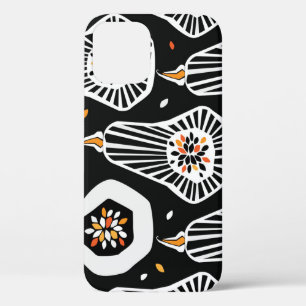 Stylised Pumpkins Seeds: Seamless Design iPhone 12 Case