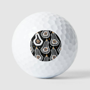 Stylised Pumpkins Seeds: Seamless Design Golf Balls
