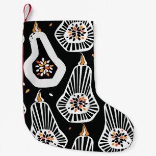 Stylised Pumpkins Seeds: Seamless Design Small Christmas Stocking