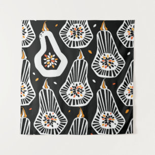Stylised Pumpkins Seeds: Seamless Design Tapestry