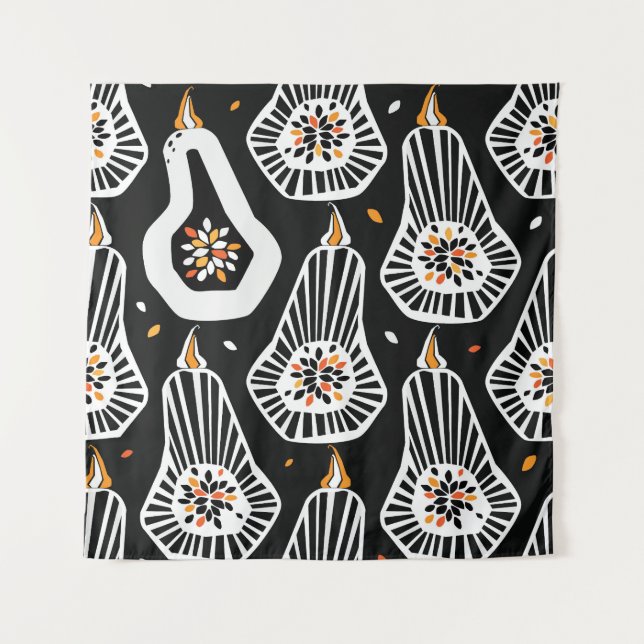 Stylised Pumpkins Seeds: Seamless Design Tapestry (Front)