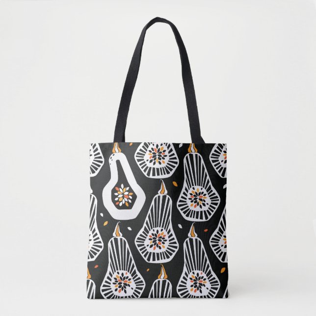 Stylised Pumpkins Seeds: Seamless Design Tote Bag (Front)