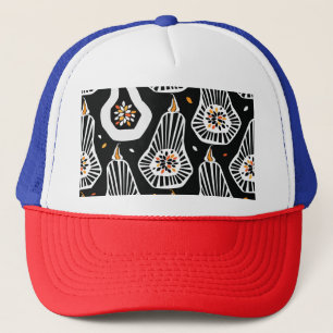 Stylised Pumpkins Seeds: Seamless Design Trucker Hat
