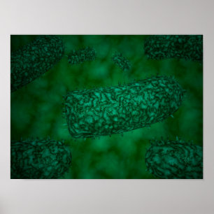 Stylised Rabies Virus Particles 1 Poster