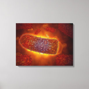 Stylised Rabies Virus Particles 2 Canvas Print
