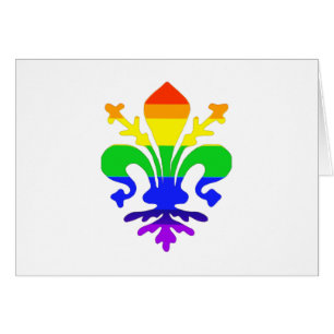 Stylised Rainbow Fleur de Lis