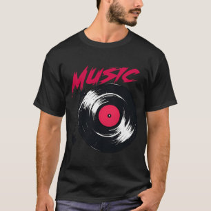 Stylised Record Player Illustration T-Shirt