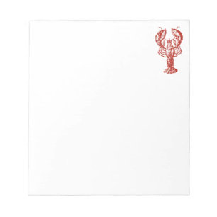 Stylised Red Lobster Notepad