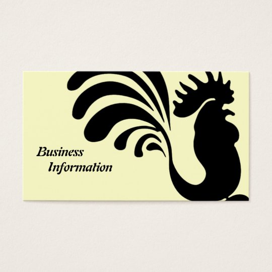 Stylised Rooster Business Cards