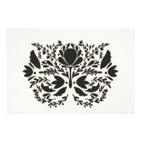 Stylised Scandinavian floral folk art pattern