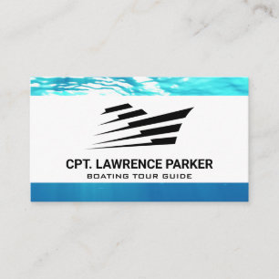 Stylised Ship Logo Nautical Business Card
