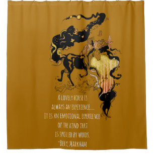 Stylised Silhouette Horse Shower Curtain