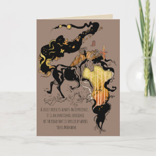 Stylised Silhouette Horse with Quote Card