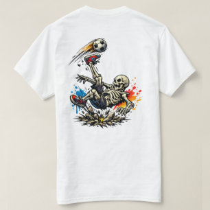 Stylised Skeleton Bicycle Kick Soccer Mug   Funny  T-Shirt