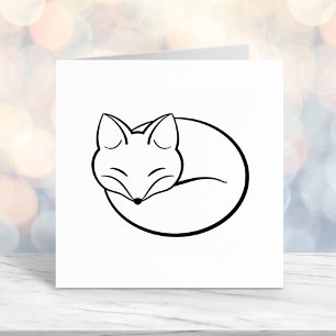 Stylised Sleeping Fox Self-inking Stamp