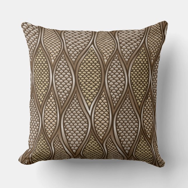 Stylised snake skin cushion (Front)