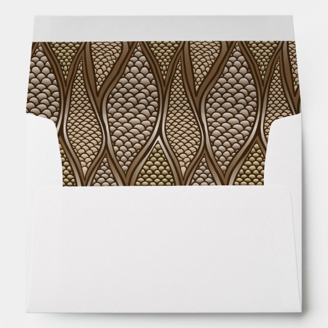 Stylised snake skin envelope (Back (Bottom))
