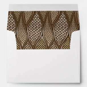 Stylised snake skin envelope
