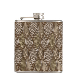 Stylised snake skin hip flask