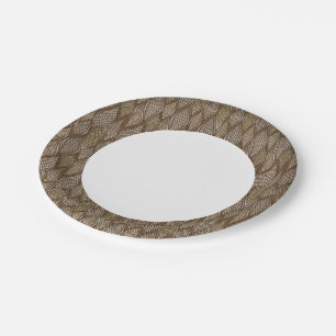 Stylised snake skin paper plate