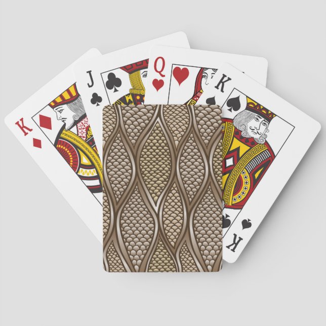 Stylised snake skin playing cards (Back)