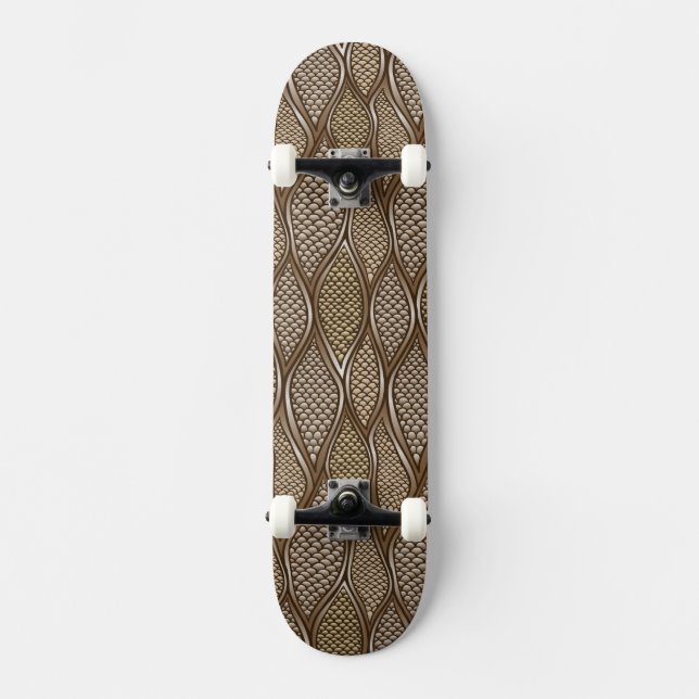Stylised snake skin skateboard (Front)