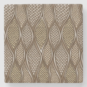Stylised snake skin stone coaster