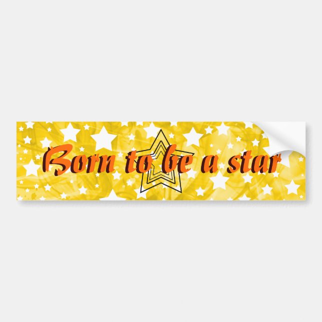 Stylised Star Bumper Sticker (Front)