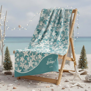 Stylised Starfish & Sand Dollars Pattern#25 ID1009 Fleece Blanket