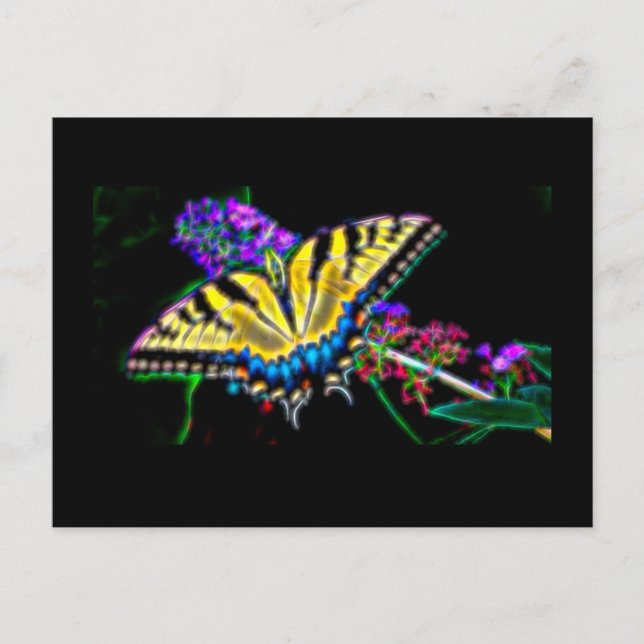 Stylised Swallowtail Butterfly Postcard (Front)