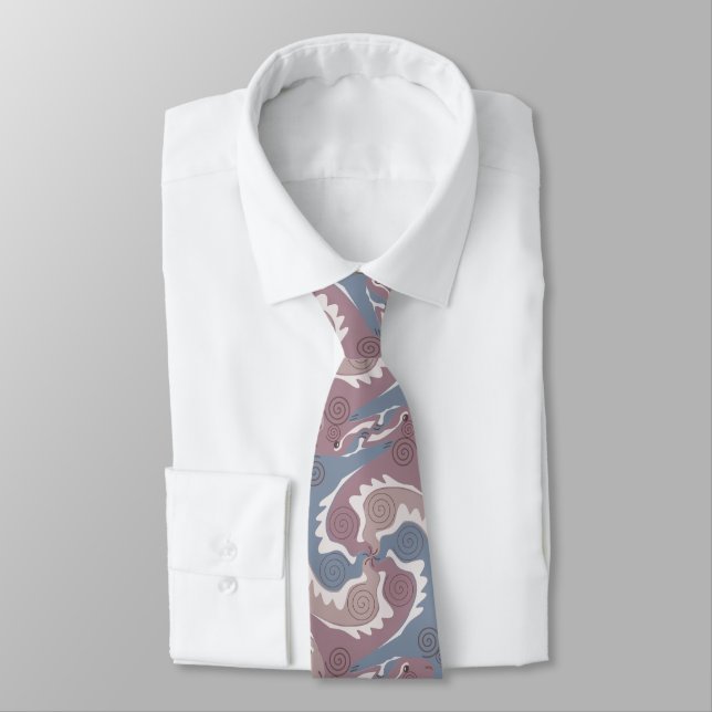 Stylised Swirling Hares Tesselation 1 NT Tie (Tied)