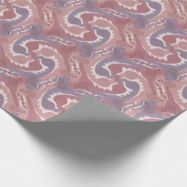Stylised Swirling Hares Tesselation 2 Wrapping P Wrapping Paper (Corner)